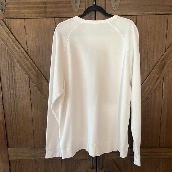Vince French Terry Long Sleeve Crew Neck Sweatshirt White Size XXL - Picture 3 of 9